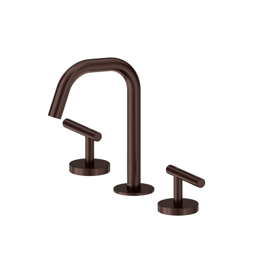 Mecca Lever Basin Set Edge Spout