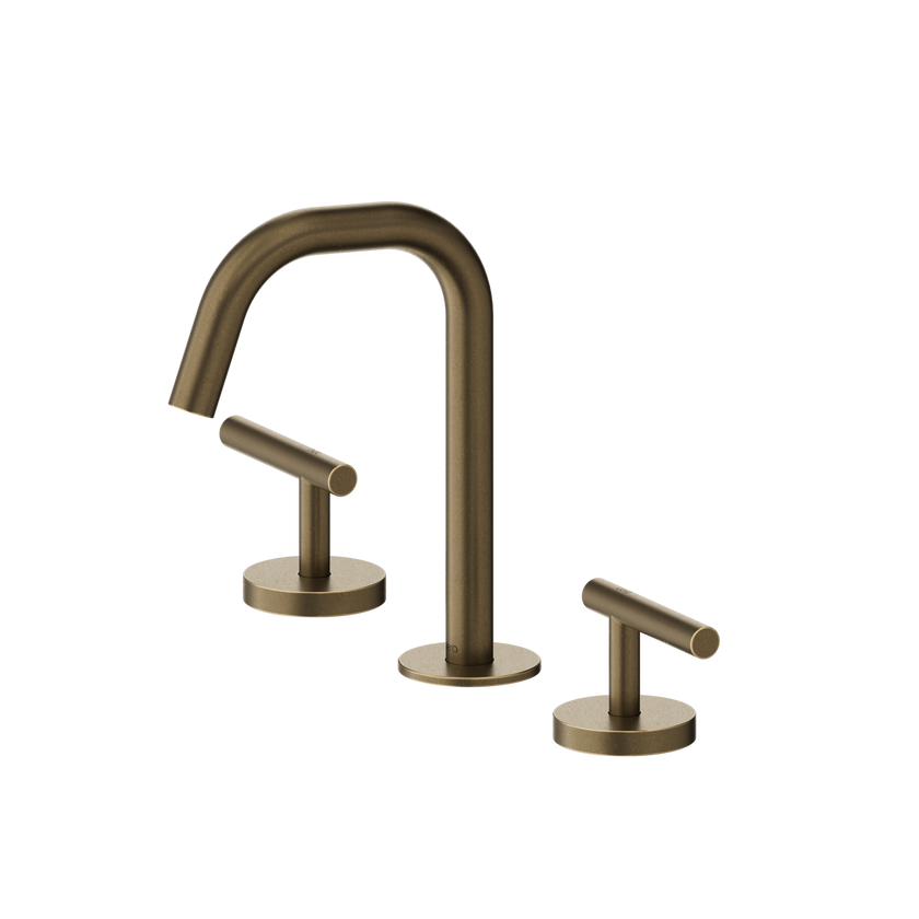 Mecca Lever Basin Set Edge Spout