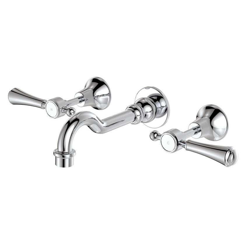 Lillian Lever Wall Basin Bath Set