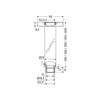 Square Ceiling Dropper