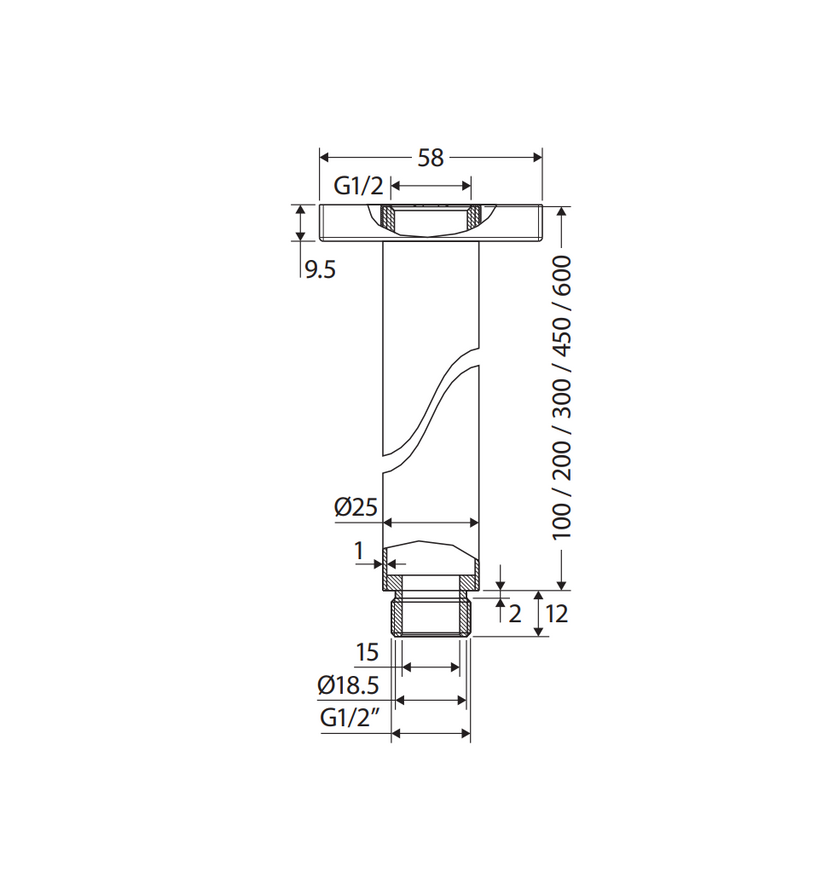 Square Ceiling Dropper