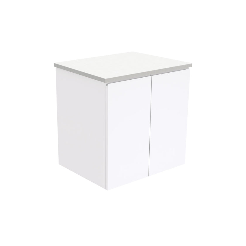 Fingerpull Wall Hung Gloss White Cabinet