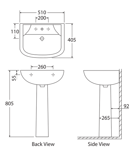 Lara Pedestal And Basin