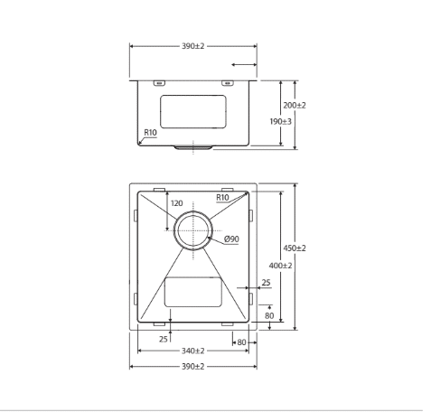 Hana Single Kitchen Sink 27L