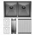 Hana Double Kitchen Sink 27L/27L Kit