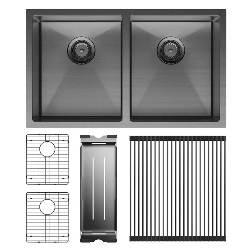 Hana Double Kitchen Sink 27L/27L Kit