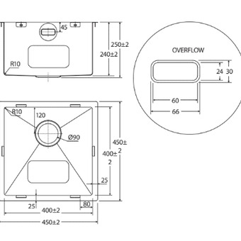 Hana Double Kitchen Sink 27L/27L