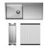 Hana Single Kitchen Sink 36L With Side Drainer Kit