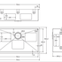 Hana Single Kitchen Sink 55L Kit