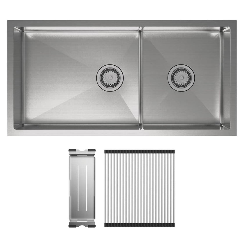 Hana Double Kitchen Sink 40L/27L Kit