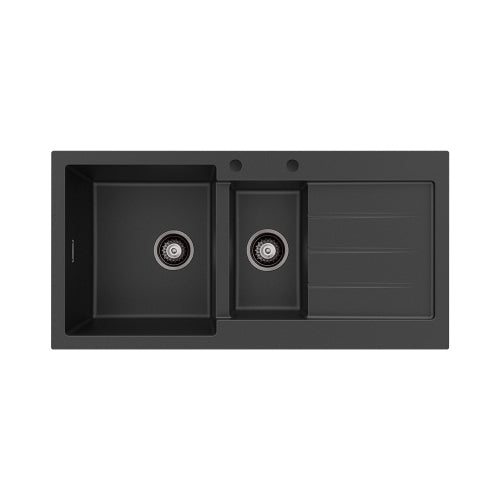 Kuro Granite Double Kitchen Sink 32L/22L With Drainer