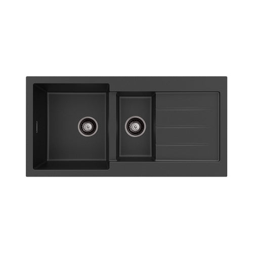 Kuro Granite Double Kitchen Sink 32L/22L With Drainer