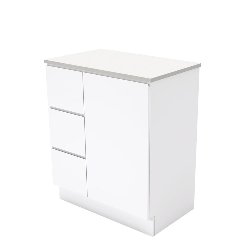 Fingerpull Floor Standing Gloss White Cabinet