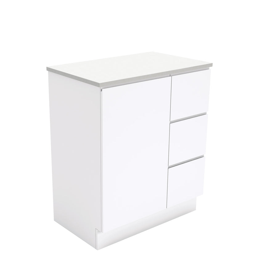 Fingerpull Floor Standing Gloss White Cabinet