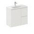 Siska Slim White Wall-Hung Vanity Including Ceramic Top