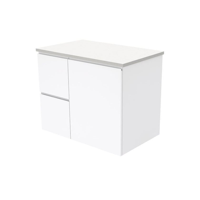 Fingerpull Wall Hung Gloss White Cabinet