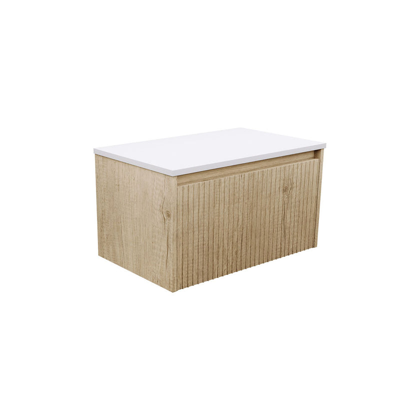 Alina Fluted Scandi Oak Wall Hung Cabinet