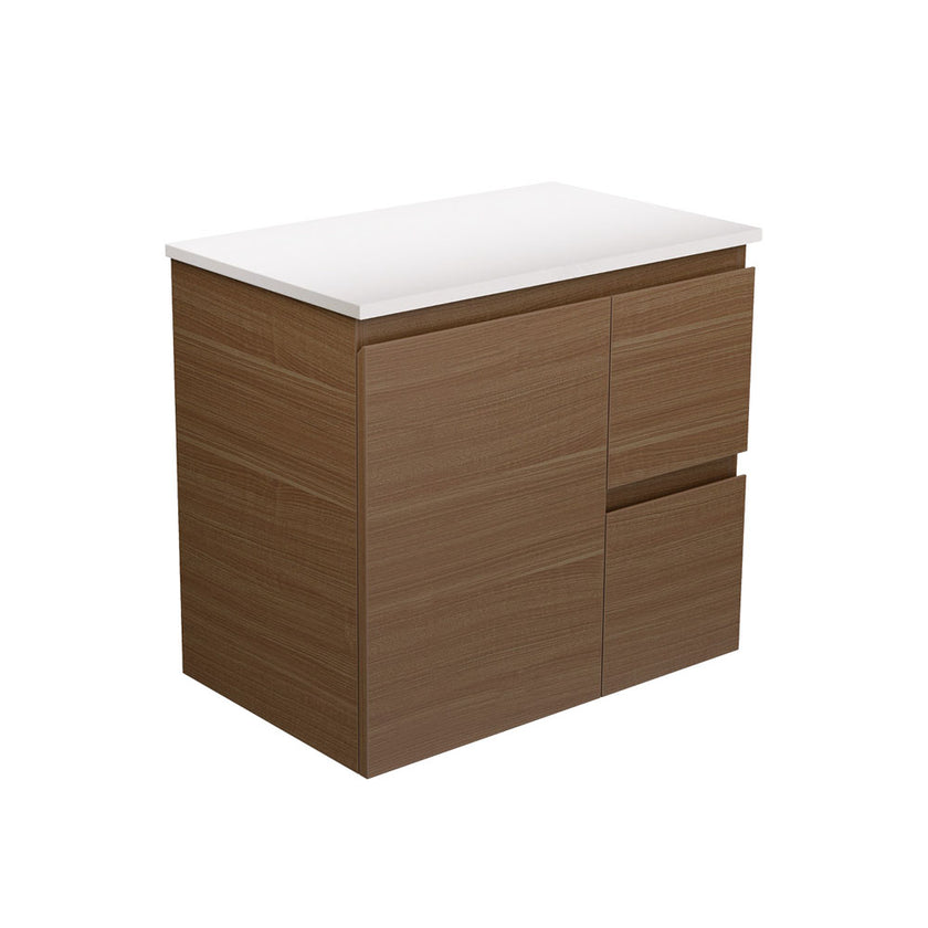 Edge Walnut Oak Wall Hung Cabinet