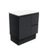 Fingerpull Floor Standing Satin Black Cabinet