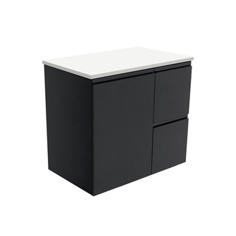 Fingerpull Wall Hung Satin Black Cabinet