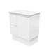 Fingerpull Floor Standing Satin White Cabinet