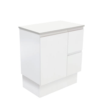 Fingerpull Floor Standing Satin White Cabinet