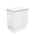 Fingerpull Floor Standing Satin White Cabinet