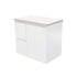 Fingerpull Wall Hung Satin White Cabinet
