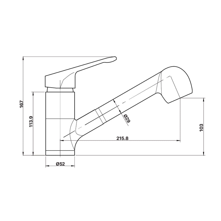 Cayenne Veggie Spray Sink Mixer