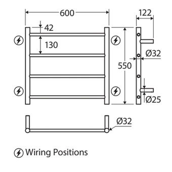 Isabella Heated Towel Rail