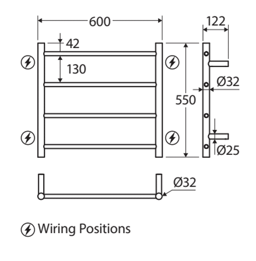 Isabella Heated Towel Rail