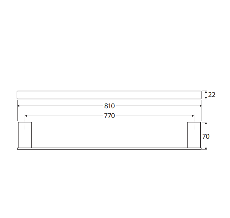 Tono Single Towel Rail