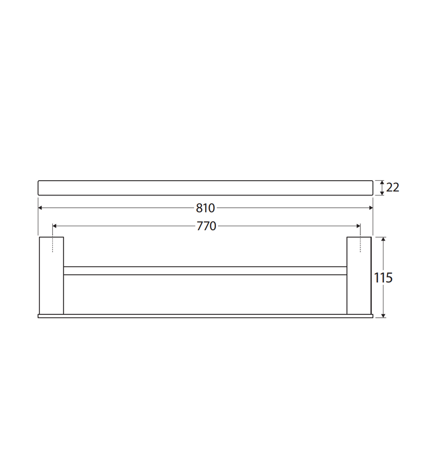 Tono Double Towel Rail