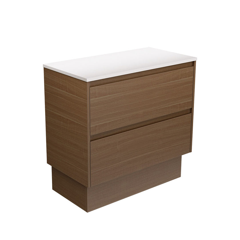 Amato Walnut Drawer Floor Standing Vanity