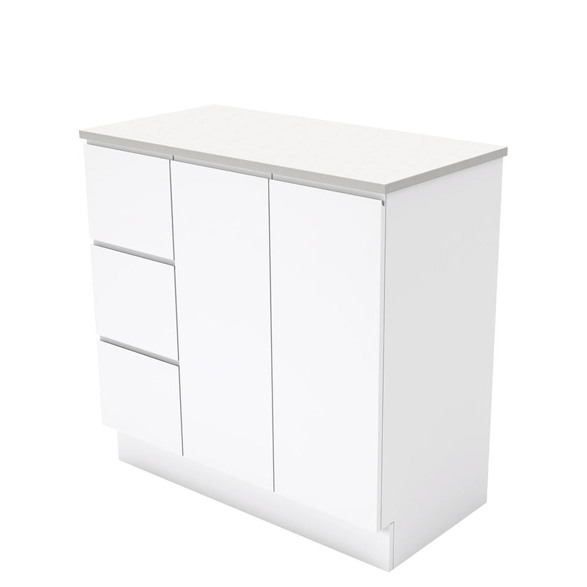 Fingerpull Floor Standing Gloss White Cabinet