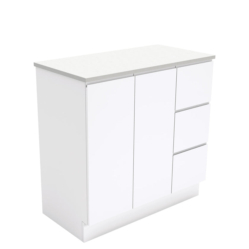 Fingerpull Floor Standing Gloss White Cabinet