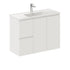 Siska Slim White Wall-Hung Vanity Including Ceramic Top