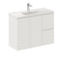 Siska Slim White Wall-Hung Vanity Including Ceramic Top