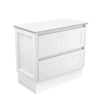Hampton Floor Standing Satin White Cabinet