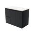 Fingerpull Wall Hung Satin Black Cabinet