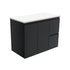 Fingerpull Wall Hung Satin Black Cabinet