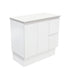Fingerpull Floor Standing Satin White Cabinet
