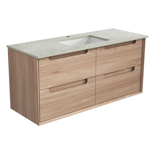 Ainsley Wall Hung Vanity Including Stone Top and Undermount Basin