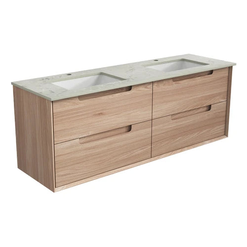 Ainsley Wall Hung Vanity Including Stone Top and Undermount Basin