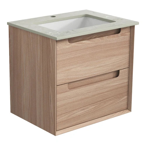 Ainsley Wall Hung Vanity Including Stone Top and Undermount Basin