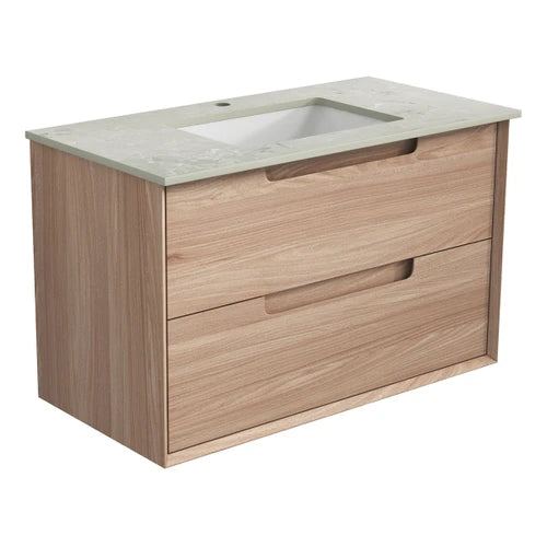 Ainsley Wall Hung Vanity Including Stone Top and Undermount Basin