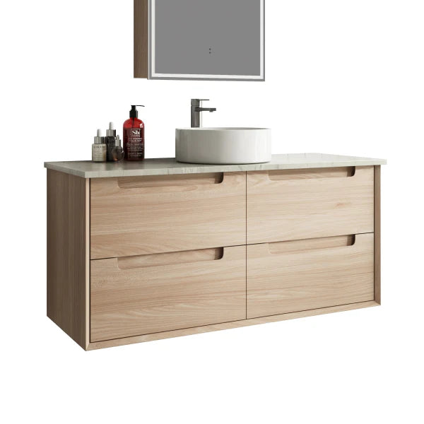 Ainsley Wall Hung Vanity Including Flat Stone Top