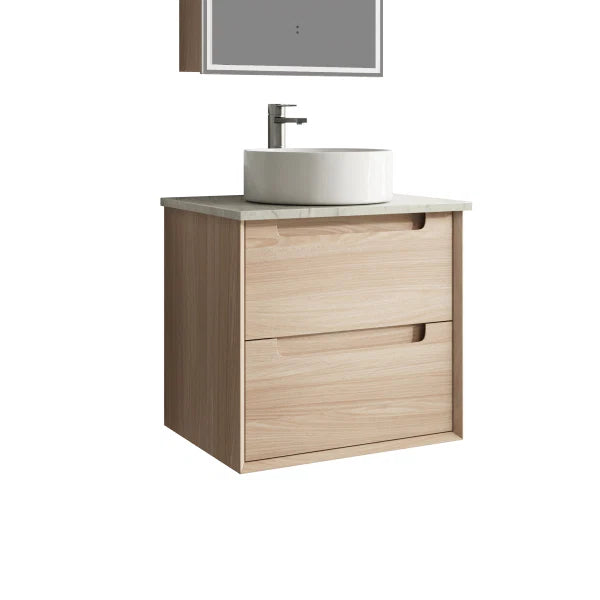 Ainsley Wall Hung Vanity Including Flat Stone Top