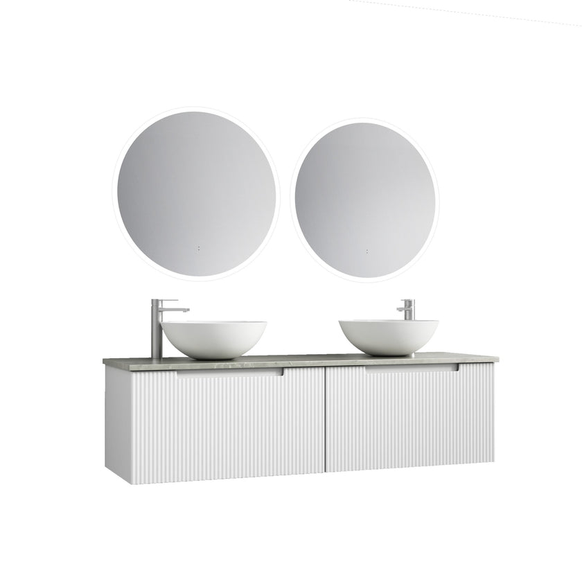 Perla Wall Hung Mark 2 Vanity Including Flat Stone Top