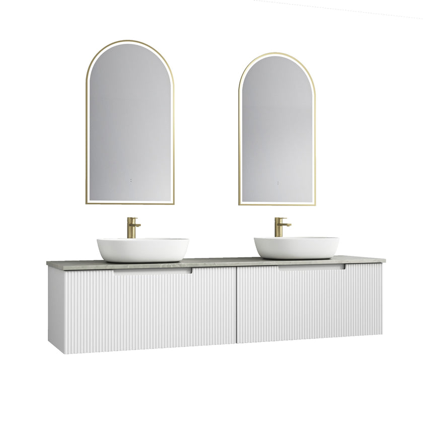 Perla Wall Hung Mark 2 Vanity Including Flat Stone Top